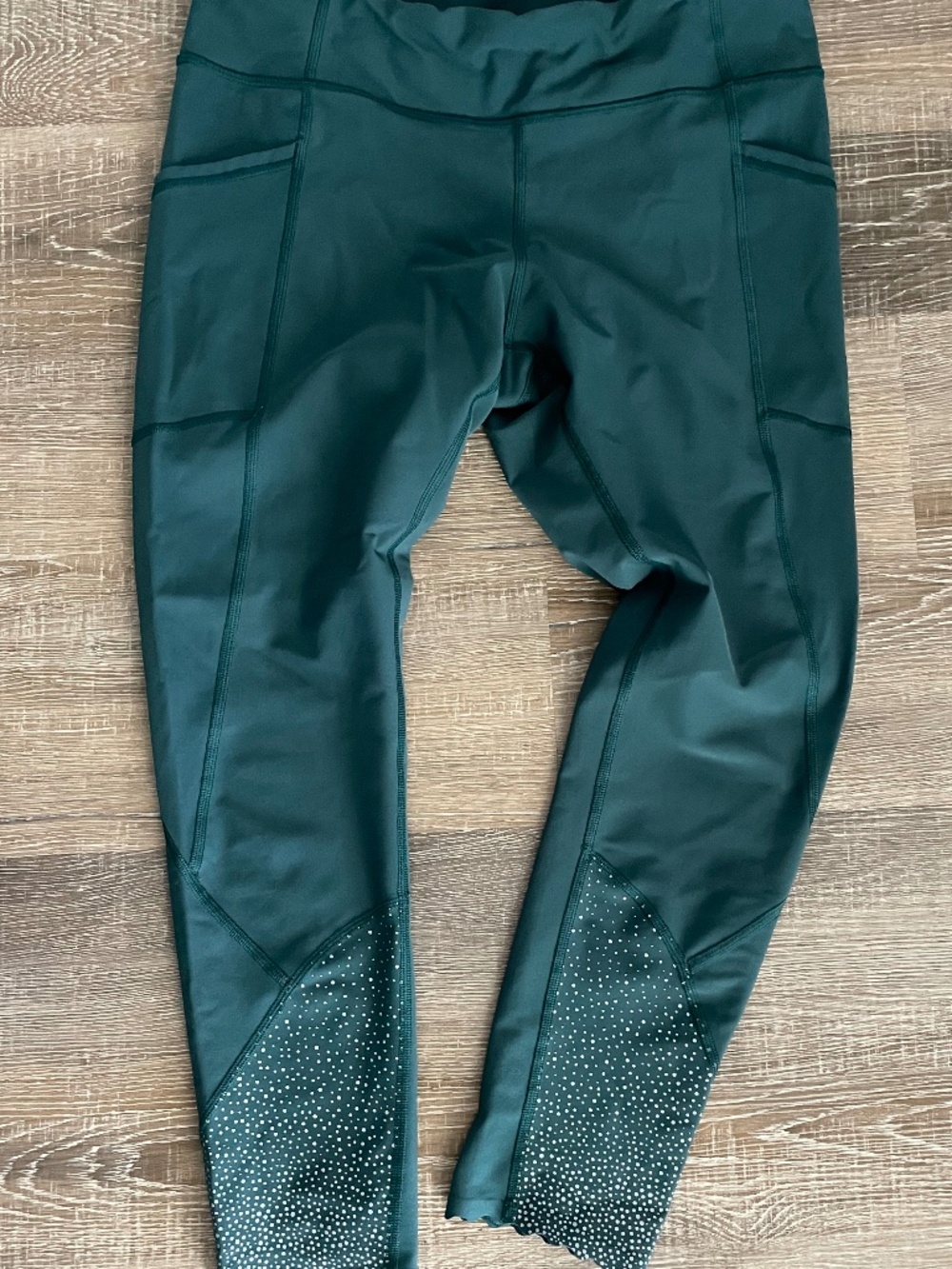 Lululemon Running Tights, Green, Size 10